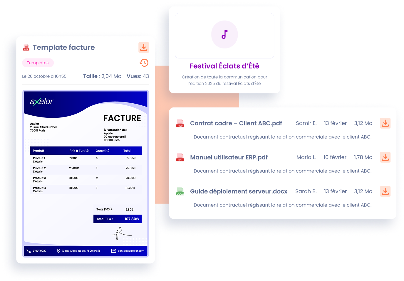 app partage de documents