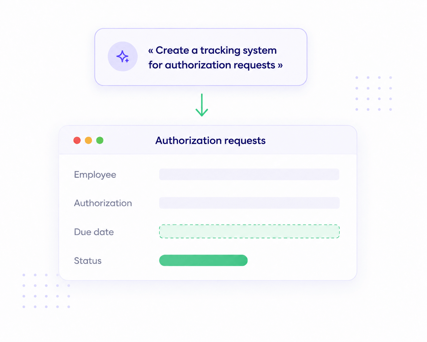 AI generating an application screen from a plain-language description in Axelor