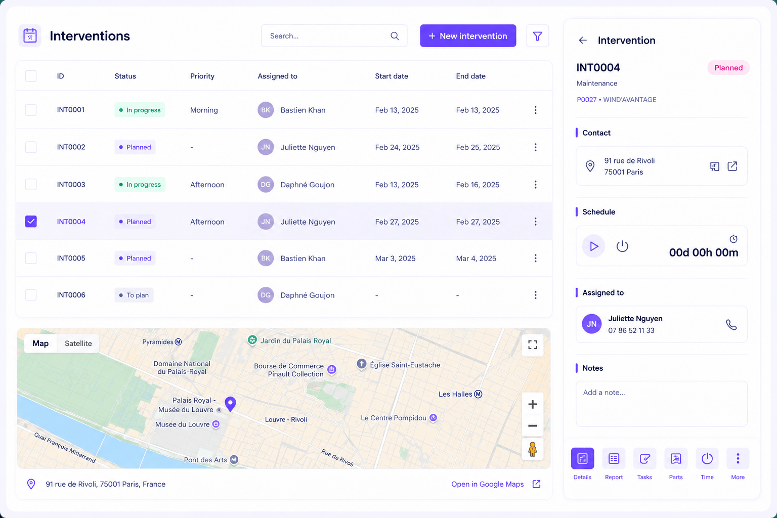 Site visit tracking on mobile with the Axelor application