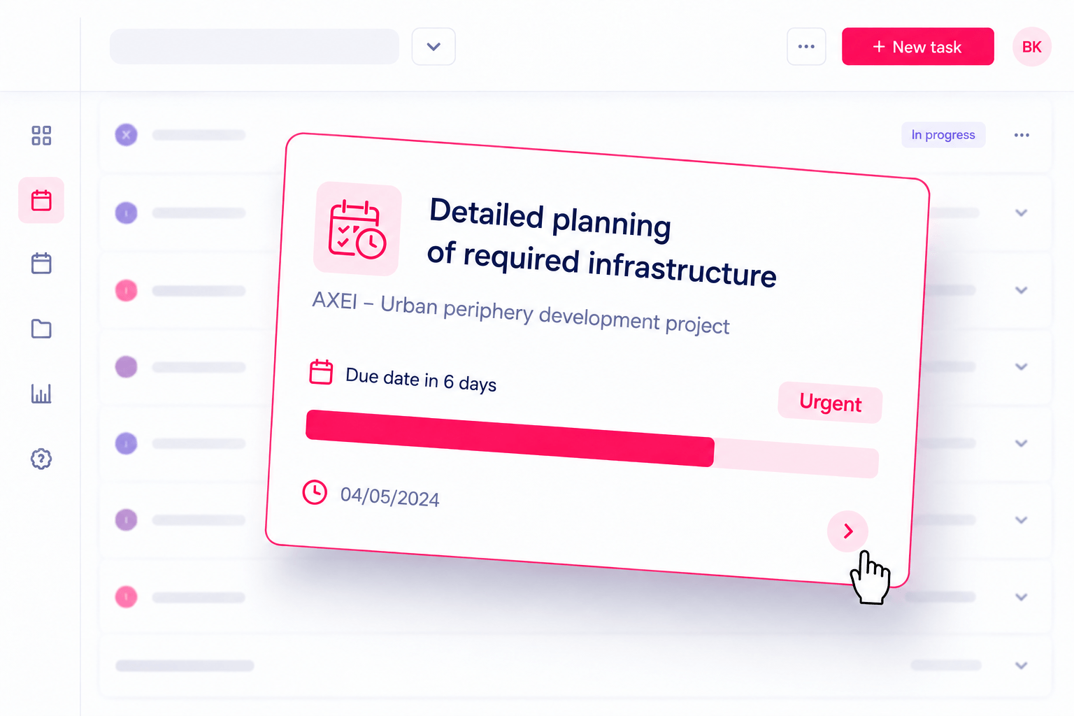Kanban view for tracking tasks and projects in Axelor